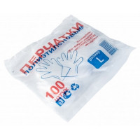 Перчатки  п/э однораз. ОСОБОПРОЧНЫЕ (60гр) L, 1/100 ЭЛПИ