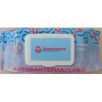 Салфетки влажные Аквамарин 100 шт. Детские с клапаном 1/20